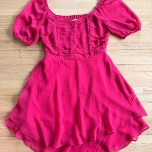 Altar’d State Women’s Hot Pink Flowy Mini Dress (S)